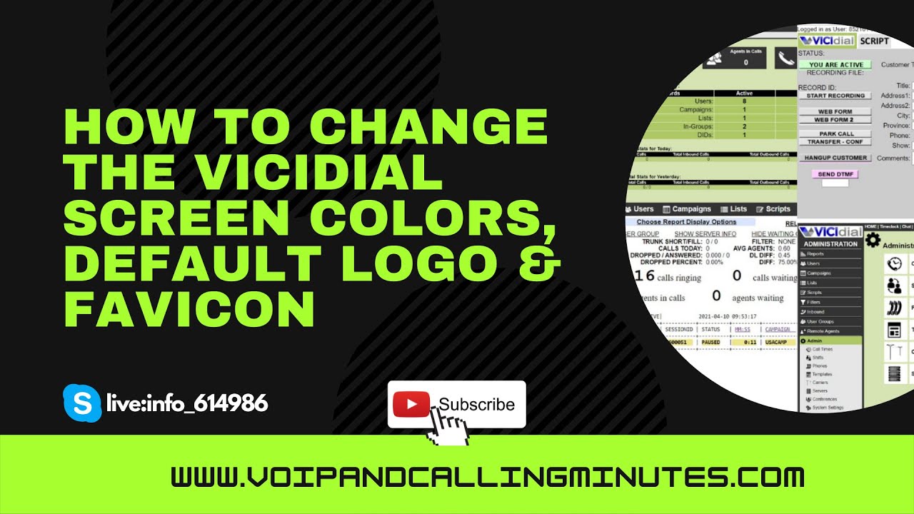 How to Change VICIdial/VICIbox default logo, favicon and screen colors?