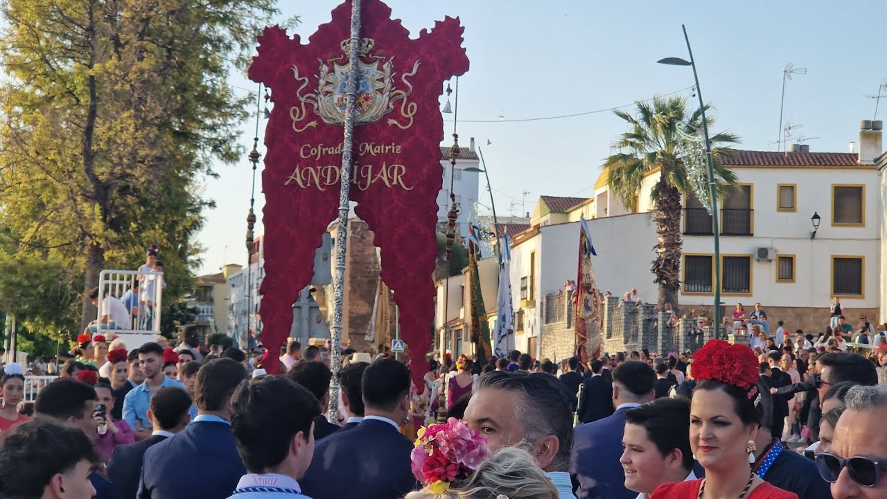 Recepción de cofradías en la Romería de la Virgen de la Cabeza de Andújar
