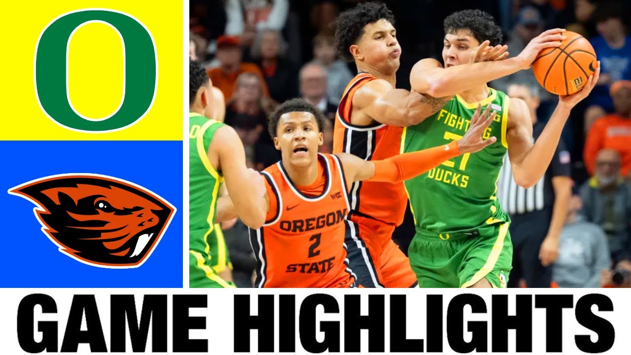Oregon vs Oregon State Highlights | NCAA Men's Basketball | 2024 College Basketball