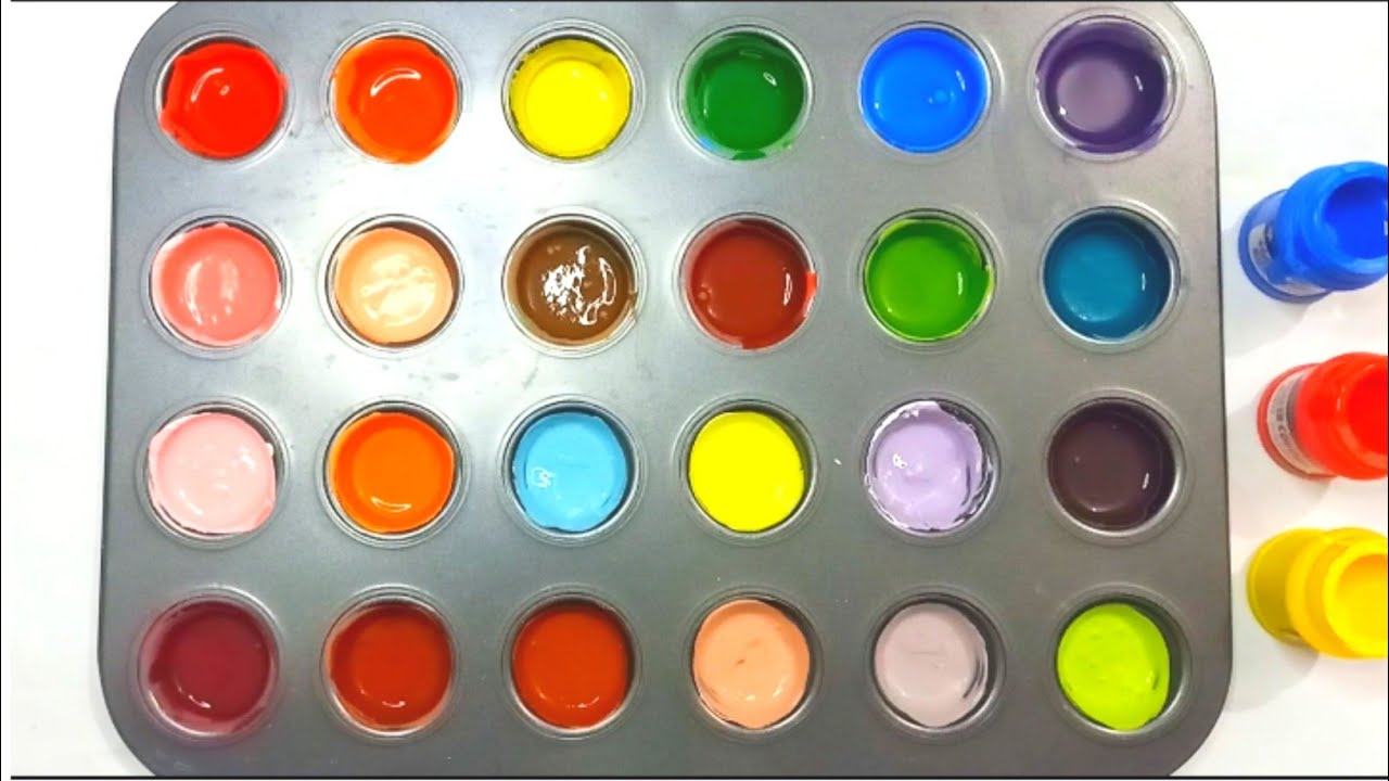 Create New acrylic colours | the satisfying art of colour mixing | create 20 new colors 