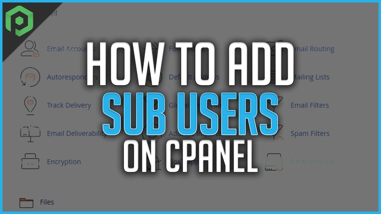 How to Add Sub Users on CPanel