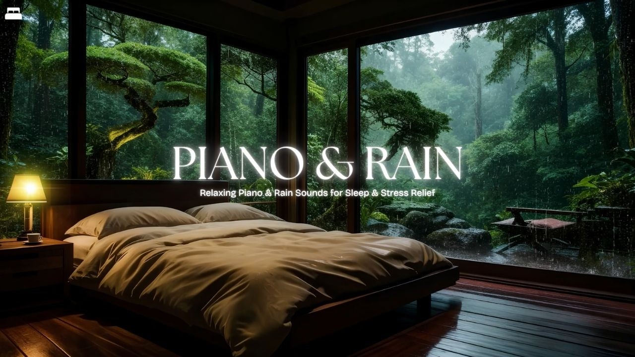 Soft Piano with Gentle Rain Sounds | Sleep Music for Insomnia | Deep Relaxation & Peaceful Rest