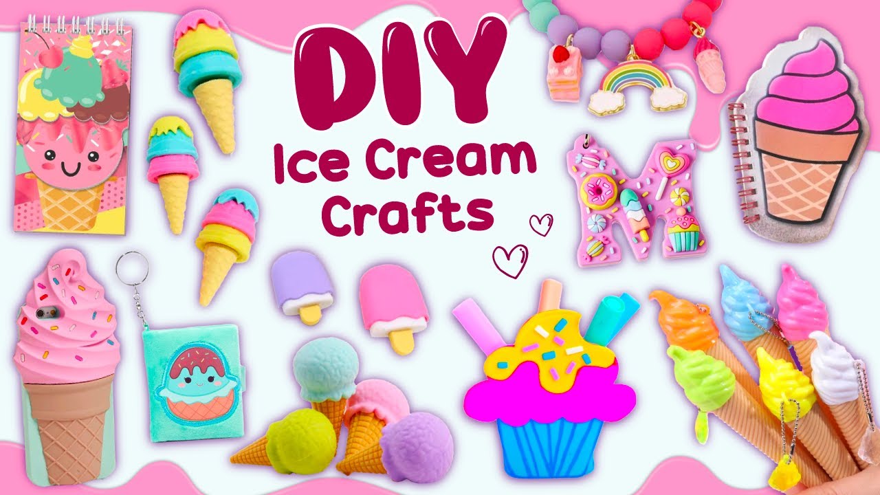 12 DIY Ice Cream Craft - Room Decor, Back to School and more…