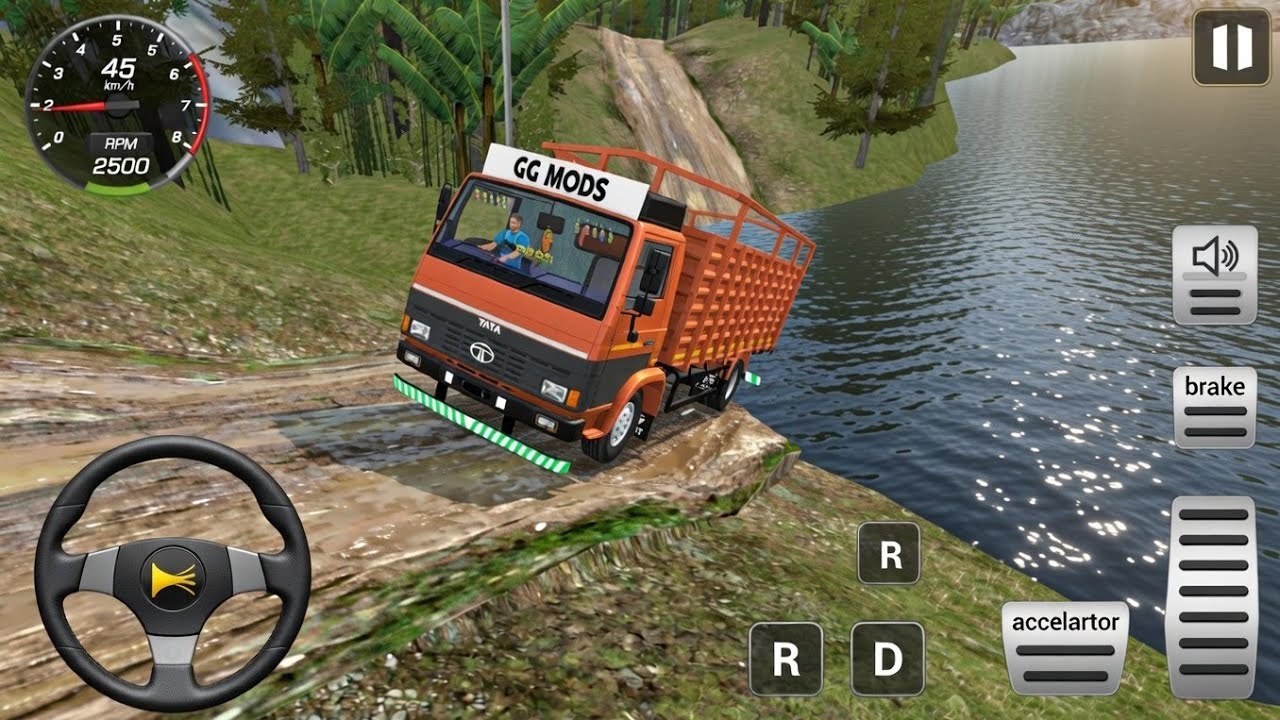 Tata 1109 Truck Havey Loaded Truck | Dangerous Off-Road Map 😱 | Bus simulator Indonesia Gameplay 