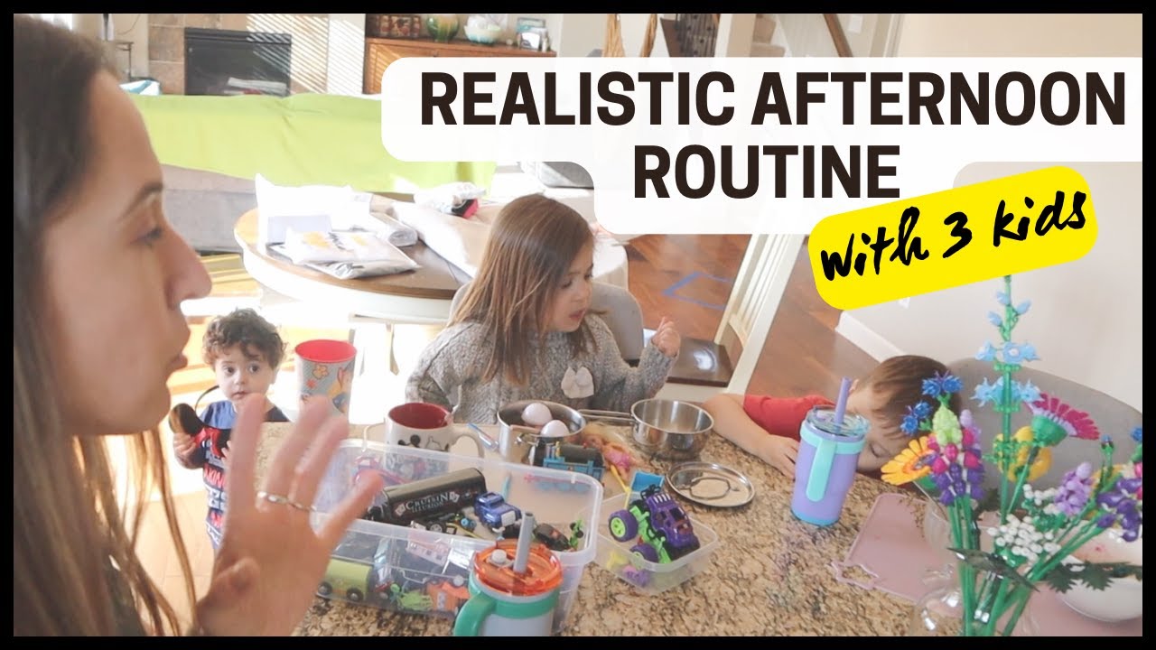REALISTIC AFTERNOON ROUTINE WITH 3 KIDS | VLOG | Balance Bike Progress