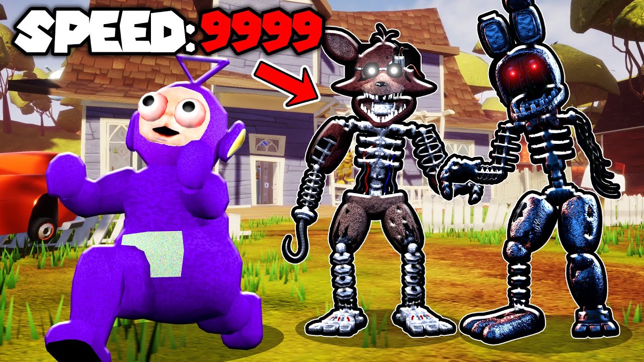 BONNIE & FOXY ARE THE FASTEST DUO! | Tinky Winky Plays: Hello Neighbor Foxy Bonnie Mod