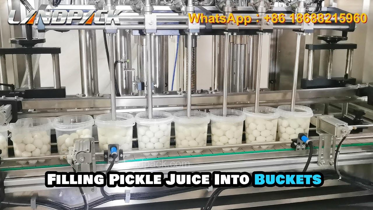 Landpack automatic pickled quail eggs filling machine,pickled granule liquid filling line #machine