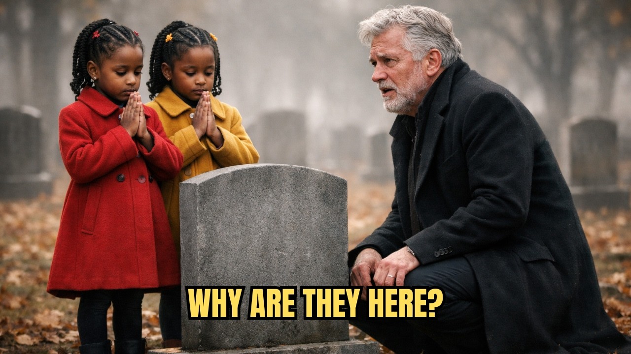 Billionaire Finds Twin Black Girls Praying at His Son’s Grave — Their Reason Leaves Him in Tears