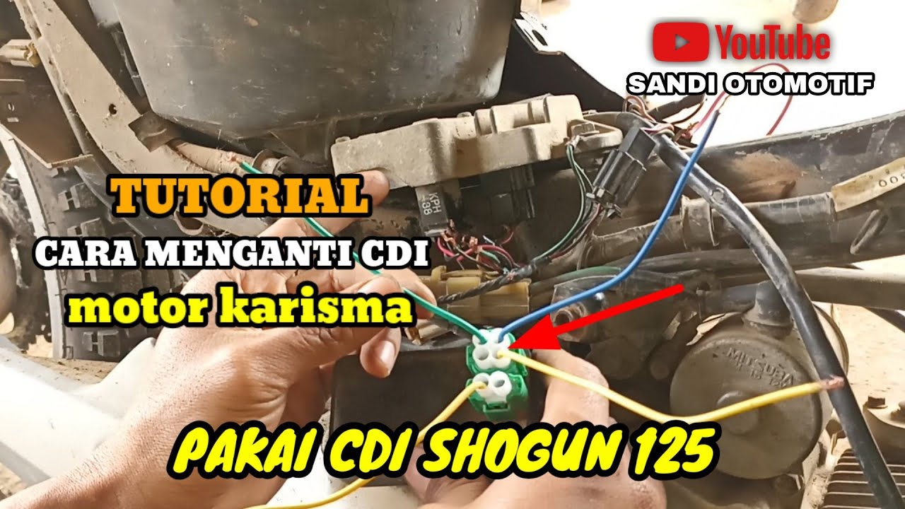 tutorial cara merubah/Menganti CDI karisma pakai CDI shogun 125