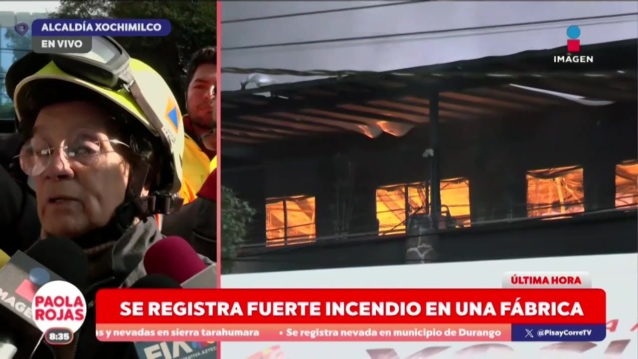 Bomberos combaten fuerte incendio en fábrica de Xochimilco | DPC con Paola Rojas