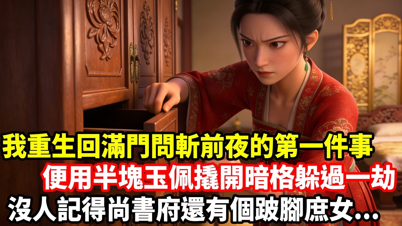 我重生回滿門問斬前夜的第一件事，便用半塊玉佩撬開暗格躲過一劫，沒人記得尚書府還有個跛腳庶女......
