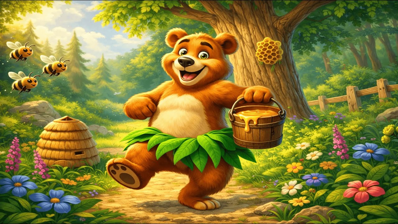 Ursulețul Dansator și Găleata cu Miere 🌈🐻🍯Desene animate și cântece pentru copii de la | BIKI TOONS