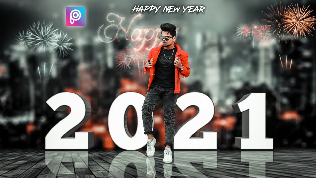 PicsArt Happy New year 2021 Creative photo editing || how to edit new year photo editing 2021