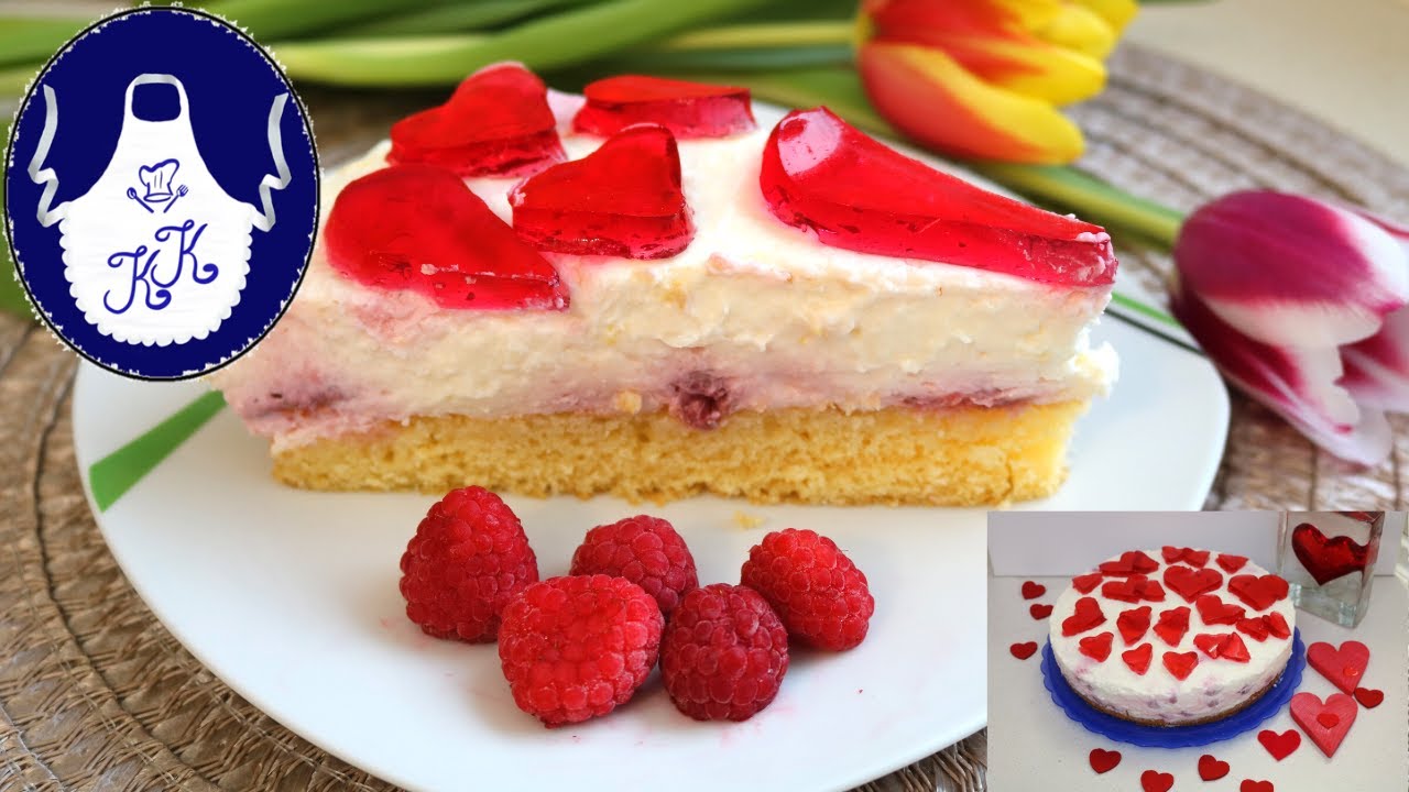 Joghurt - Sahne - Torte zum Valentinstag oder als erfrischende Sommertorte