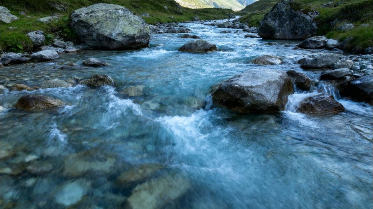 🎧 Natural White Noise LIVE | Flowing Mountain River Ambience