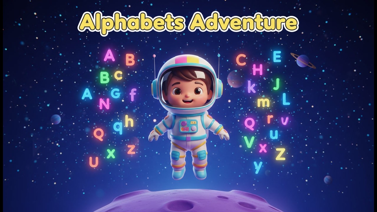 Alphabets Adventure 🚀 | Learn ABC in Space | Fun A to Z for Kids | Preschool Learning Video