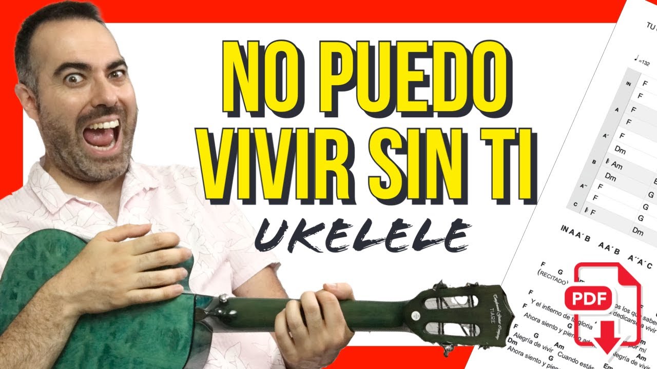 🎸 No Puedo Vivir Sin Ti Ukelele ACORDES | Los Ronaldos (TUTORIAL PRINCIPIANTES) No hay manera