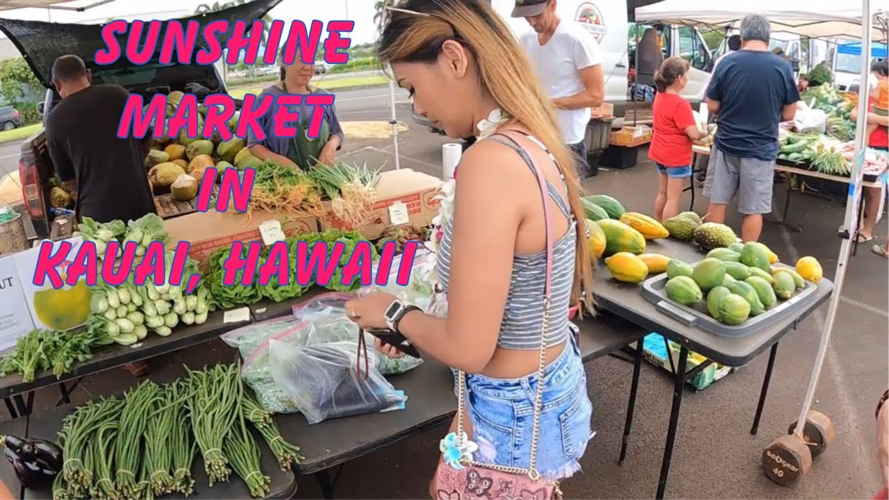 Sunshine Market (Farmer's Market) in Kauai | Hawaii | Dinner at Banyan Harbor