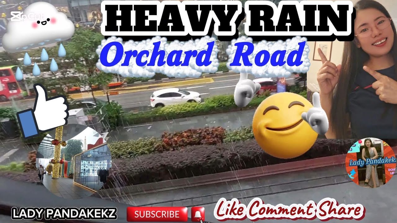 HEAVY RAIN AT ORCHARD ROAD SINGAPORE  | LADY PANDAKEKZ #subscribe #video 
