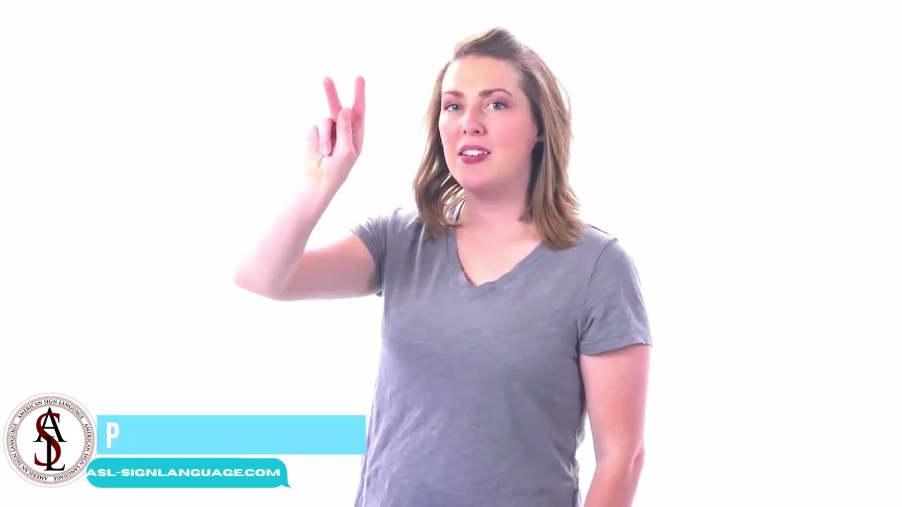 How to Sign the Letter P in Sign Language ASL(American Sign Language Tutorial)