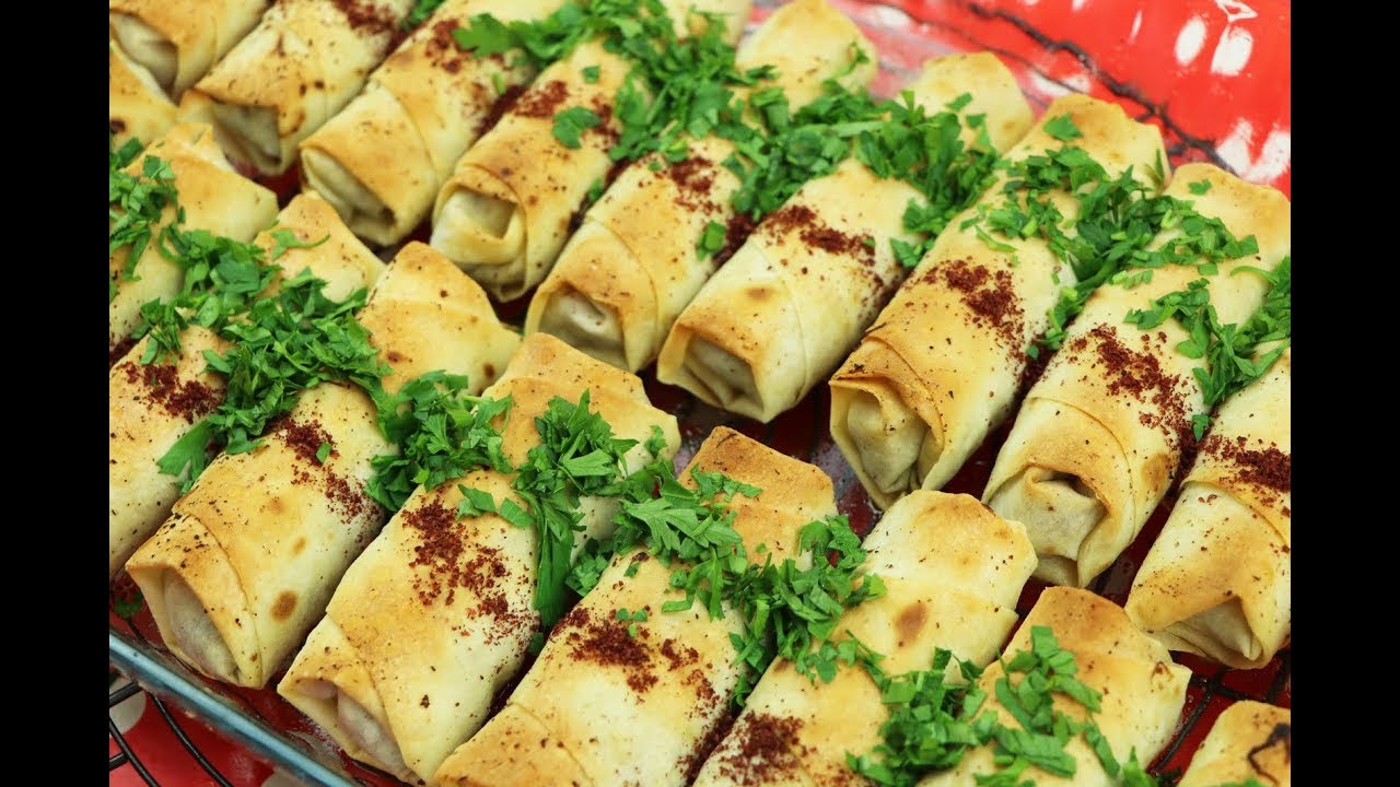 Мусахан роллы с сумахом, палестинской едой طريقة عمل المسخن رولات بالسماق، وصفة من المطبخ العربي