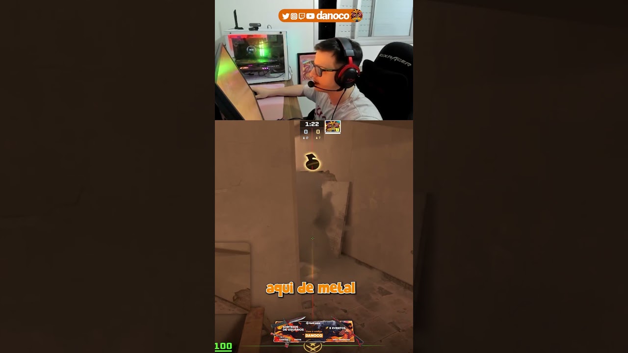 😨 HE roubad&iacute;ssima pra quebrar a smoke no janel&atilde;o #cs2