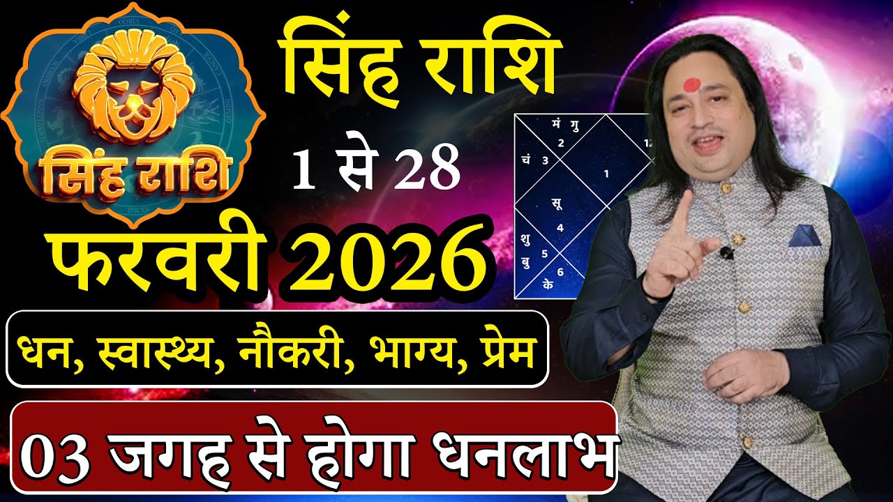 सिंह राशि फरवरी 2026 राशिफल | singh Rashi February2026 | Leo January Horoscope | #February2026