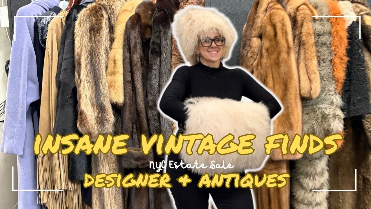 I Blacked Out at the NY Showplace Tag Sale - Vintage Designer, Antiques, Fur Coats & Thrift Haul