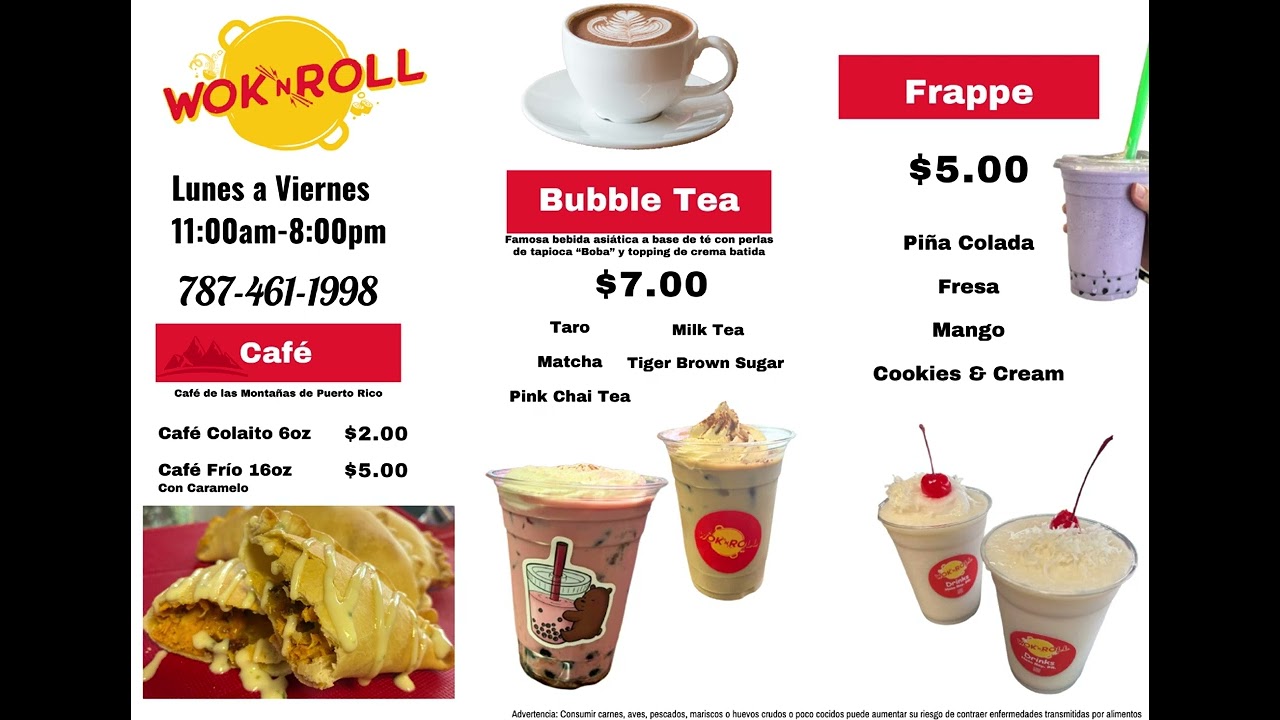 Menu Wok N Roll