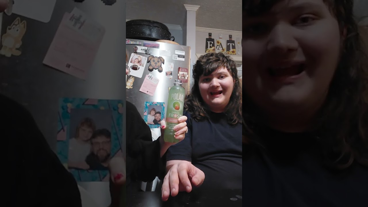 Trying polar sparkling frost water