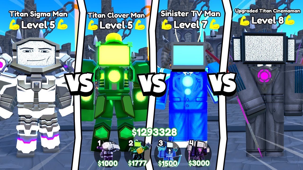 🔥TITAN SIGMA vs CLOVER vs SINISTER vs CINEMAMAN!😱🤯 IN ENDLESS MODE Toilet Tower Defense