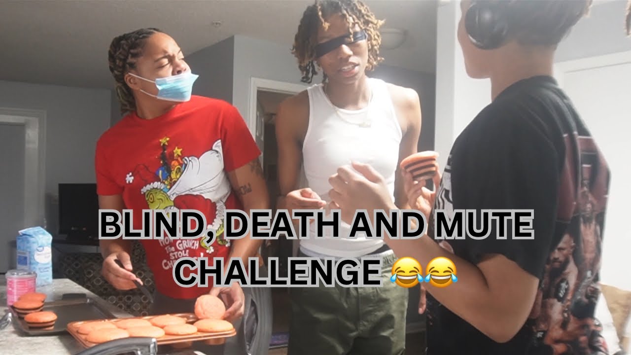 BLIND, DEAF AND MUTE bake challenge w Nyah & Mina