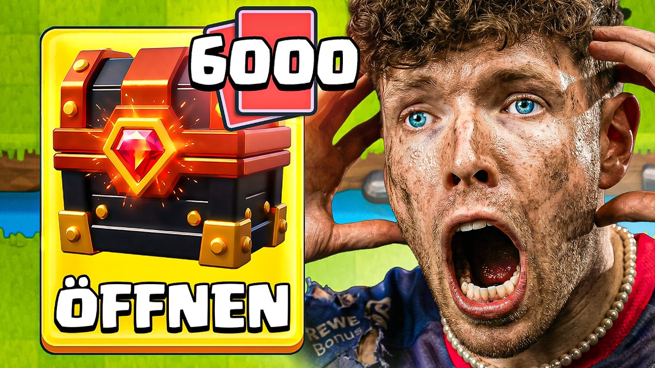 😱🤯MEIN 6.000 KARTEN OPENING mit 0,00€... (Hardcore F2P Projekt) | Clash Royale Deutsch