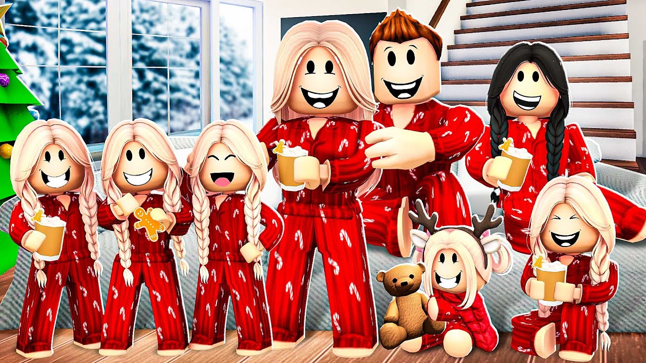 ŚWIĄTECZNA RUTYNA z PIĘCIORACZKAMI i MAŁĄ AMI w ROBLOX! 🎄✨