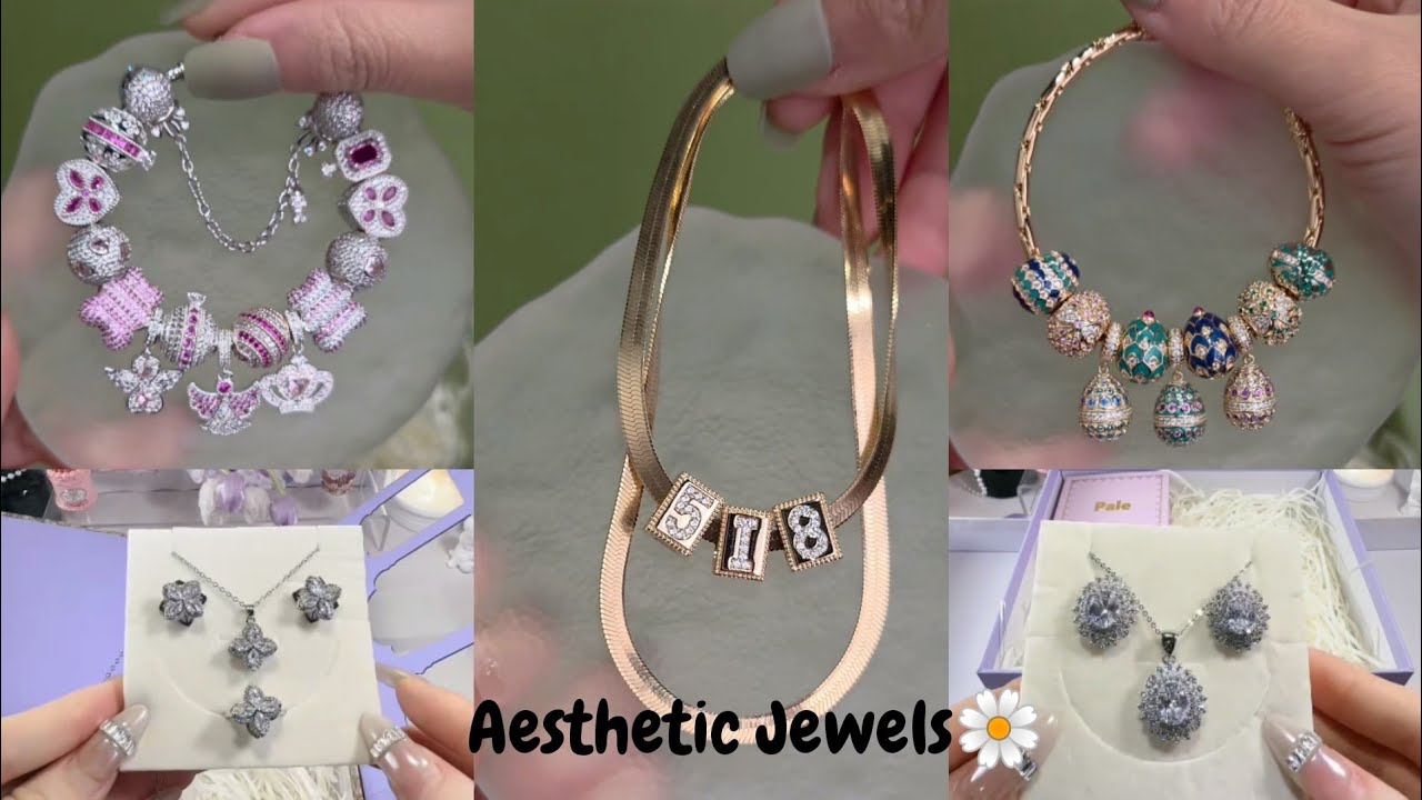 Asthetic Jewels Packing Order| Satisfying ASMR| Bracelet• Earring• Ring• Free Gifts🌼