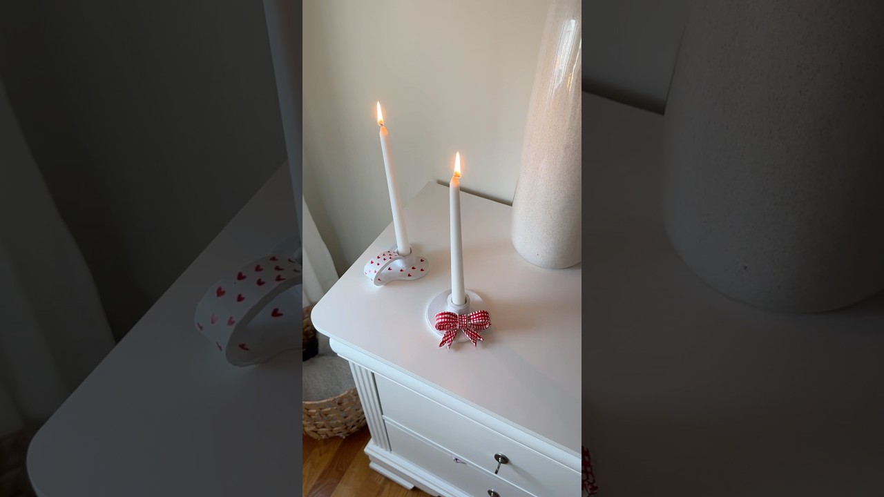Я сделала подсвечники дома из глины :) #diycrafts #claydiy #claycraft #candleholder