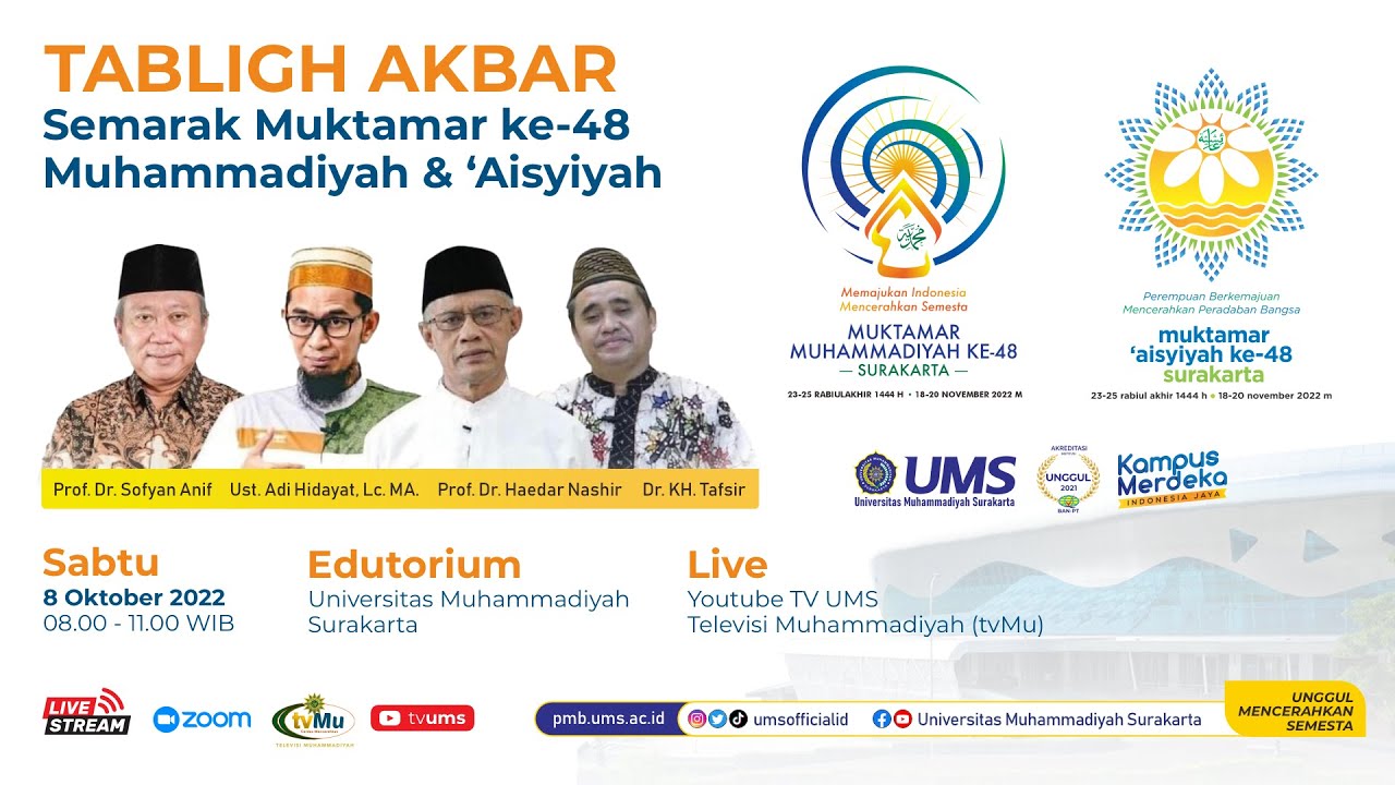[LIVE] Tabligh Akbar Semarak Muktamar 48 Muhammadiyah 'Aisyiyah