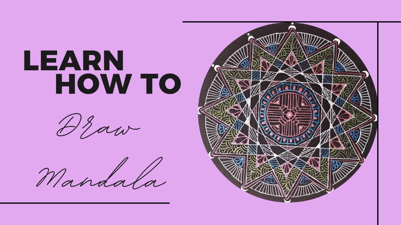Relexing Geometrical Mandala tutorial on Black paper