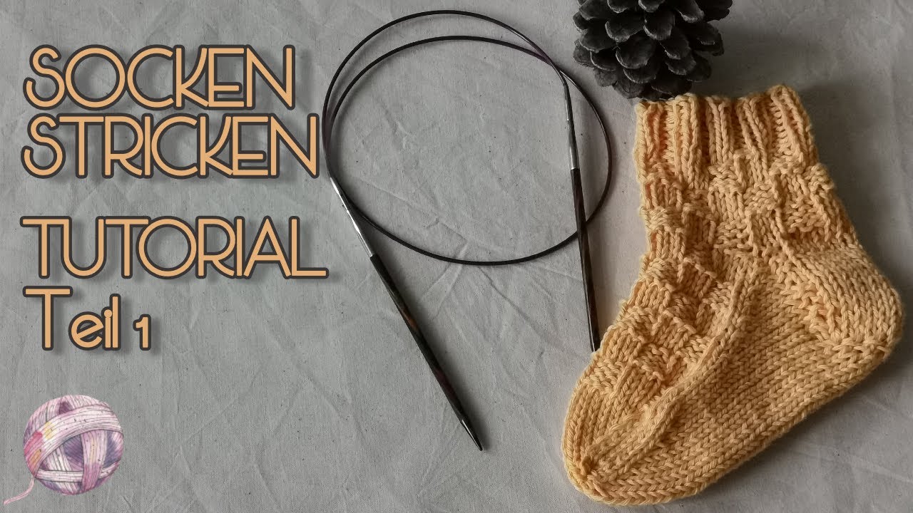 Socken stricken *'Teil 1 * Bündchen und Schaft Linkshänder
