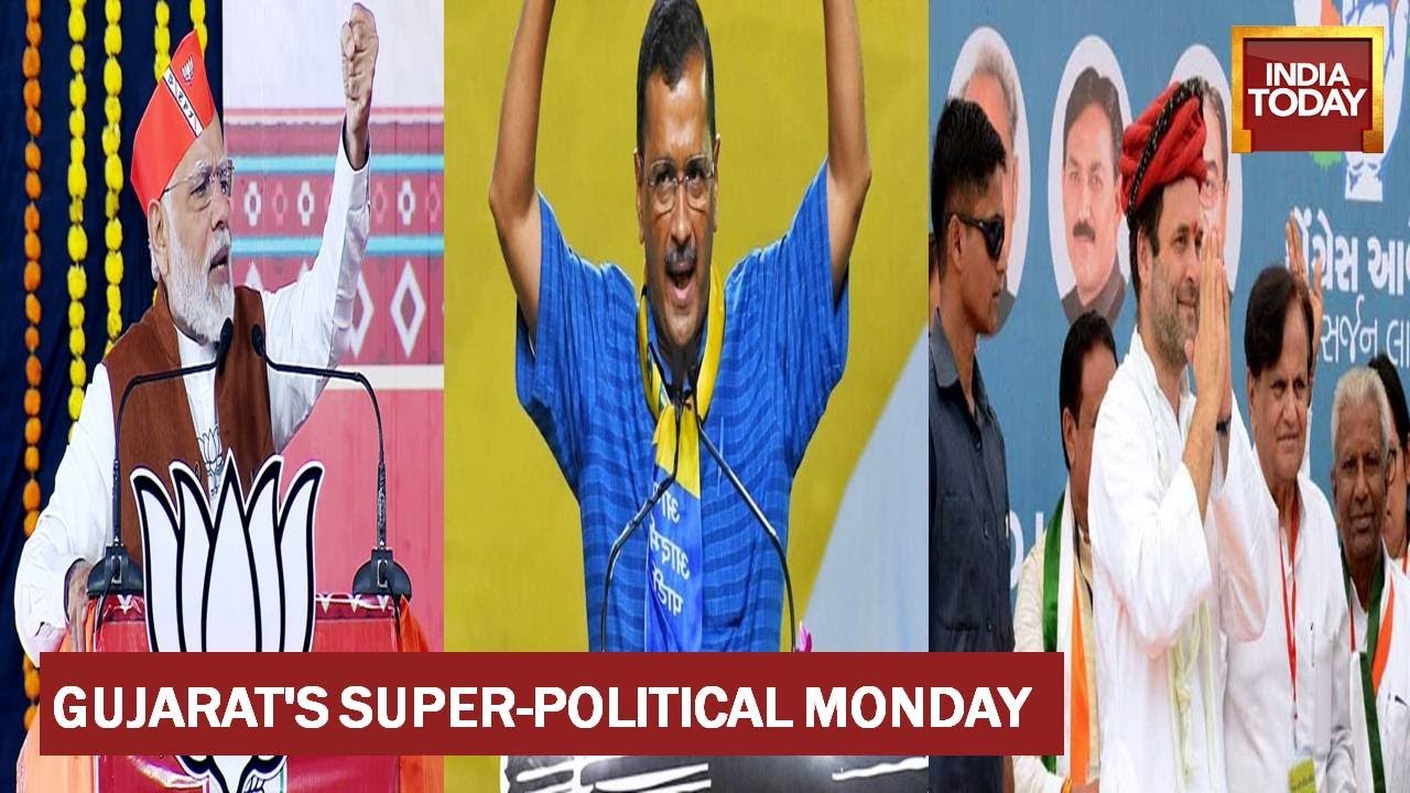 PM Modi To Address 3 Rallies Today, Kejriwal To Hold Roadshow As Battle For Gujarat Heats Up