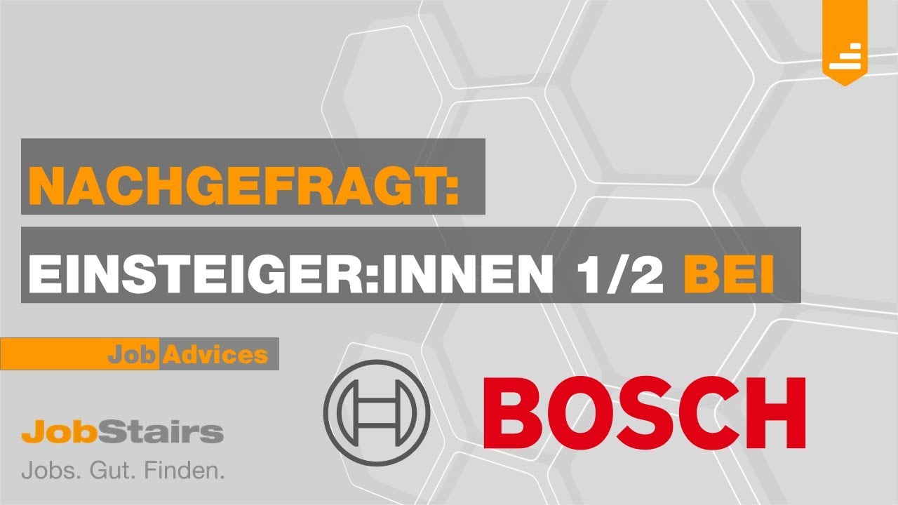 JobStairs mit Partnerunternehmen Robert Bosch GmbH - Teil 1