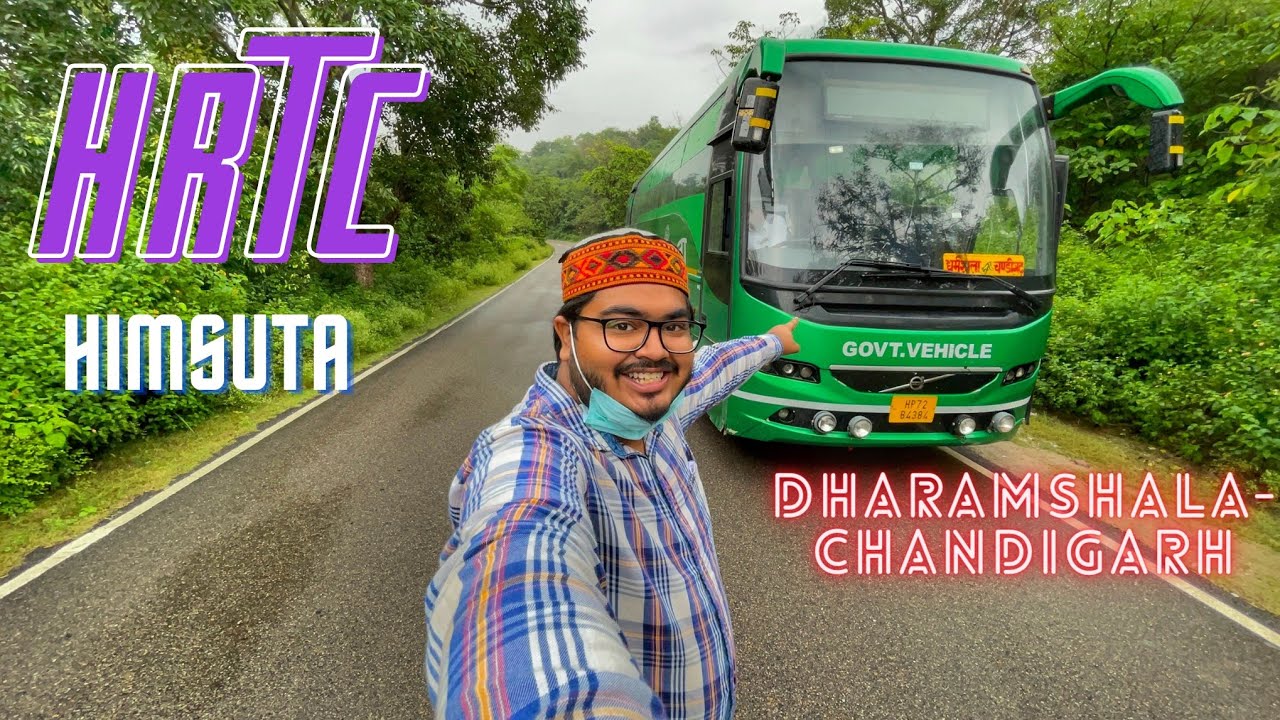 HRTC Himsuta Bus Journey | Dharamshala to Chandigarh VOLVO Semisleeper #TravelwithSoumit