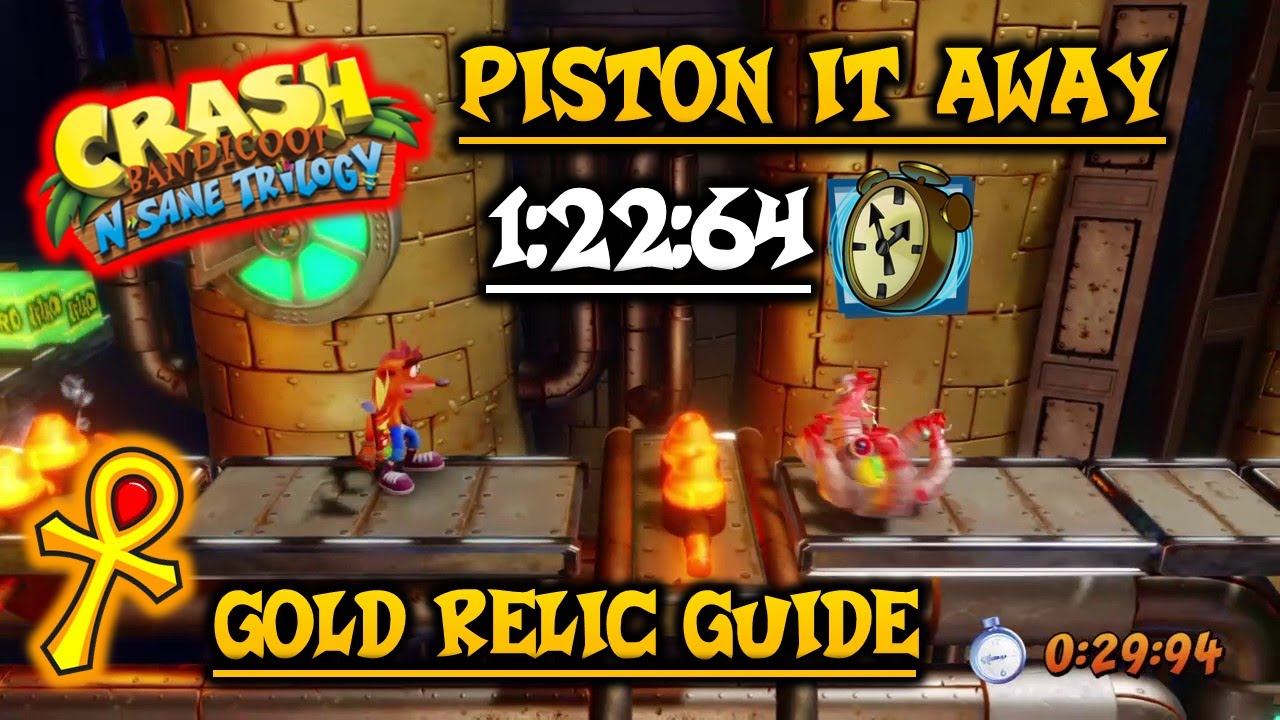 Crash Bandicoot 2 — Piston It Away — Руководство по золотым реликвиям (1:22:64)