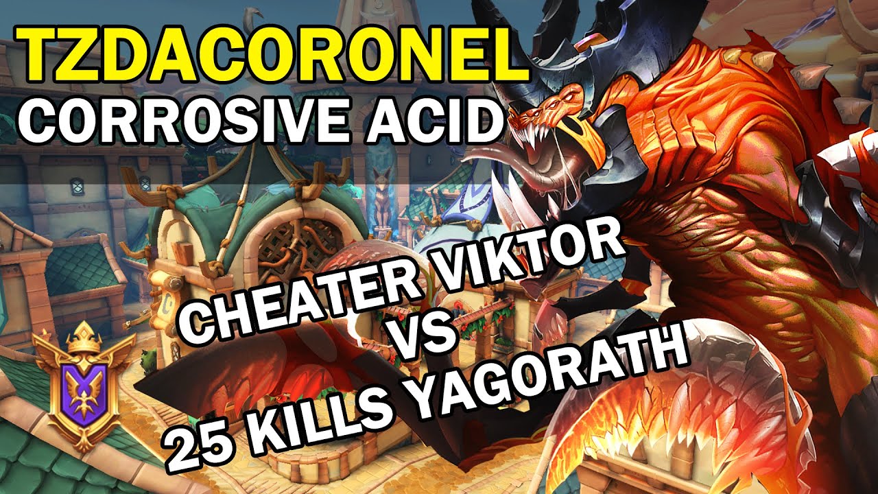 Cheater Viktor vs 25 Kills Yagorath TZdaCoroneI Paladins Competitive (Grandmaster) CORROSIVE ACID