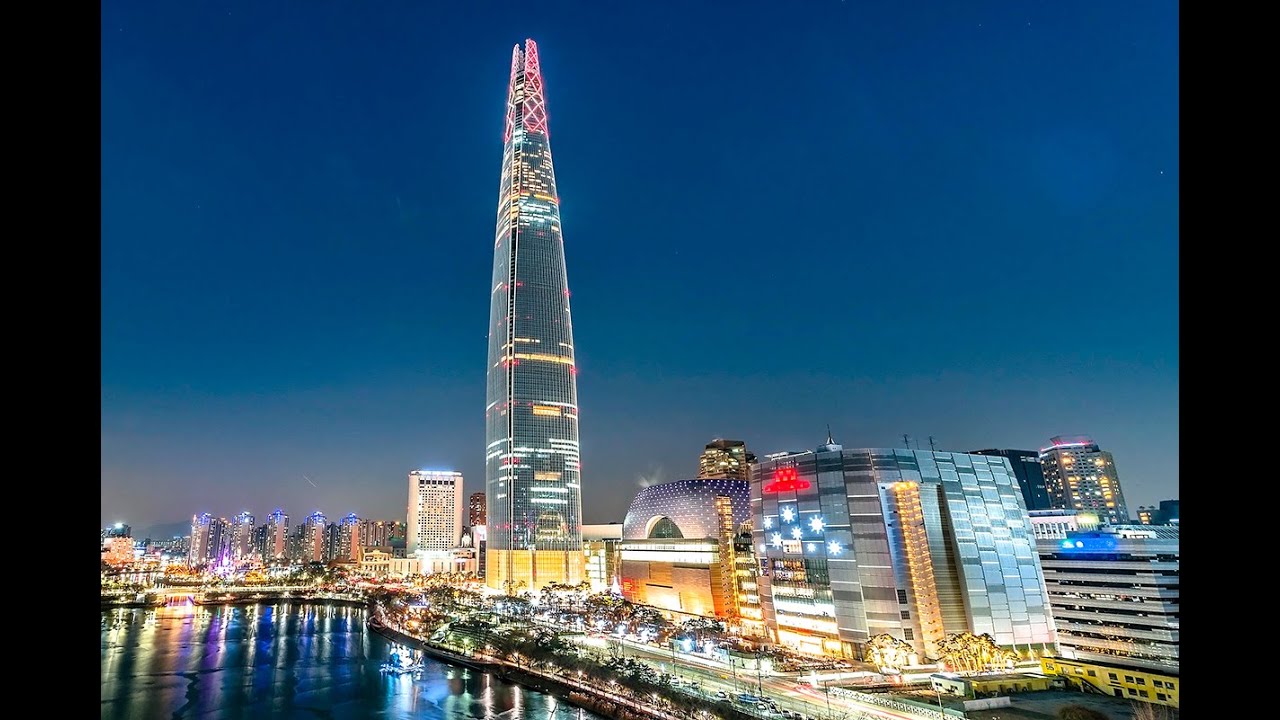lotte world towerفلوق ٧ لوتي ورلد مول  سيؤل كوريا الجنوبية
