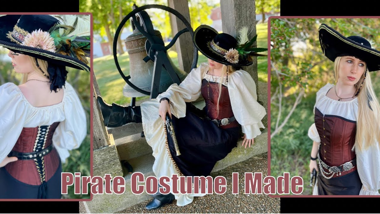 Pirate Costume I Made - A Closer Look - Pirate of the Caribbean Outfit for Ren Fair - She’s A Pirate
