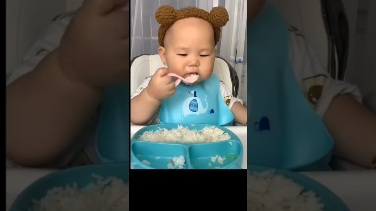 #baby #eating #rice 😍😍😂#shorts