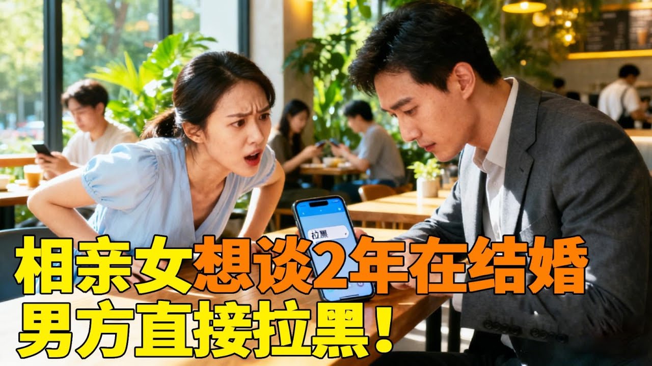 想谈2年恋爱再结婚的相亲女，被男方嫌没诚意当场拉黑，女方瞬间急了才懂相亲的现实【轩语说媒】