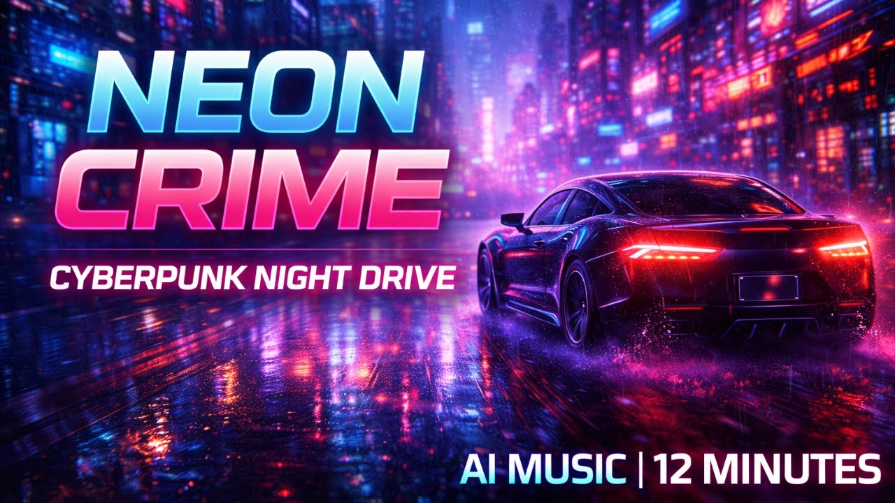 Neon Crime – Cyberpunk Night Drive (AI Music | 12 Minutes)