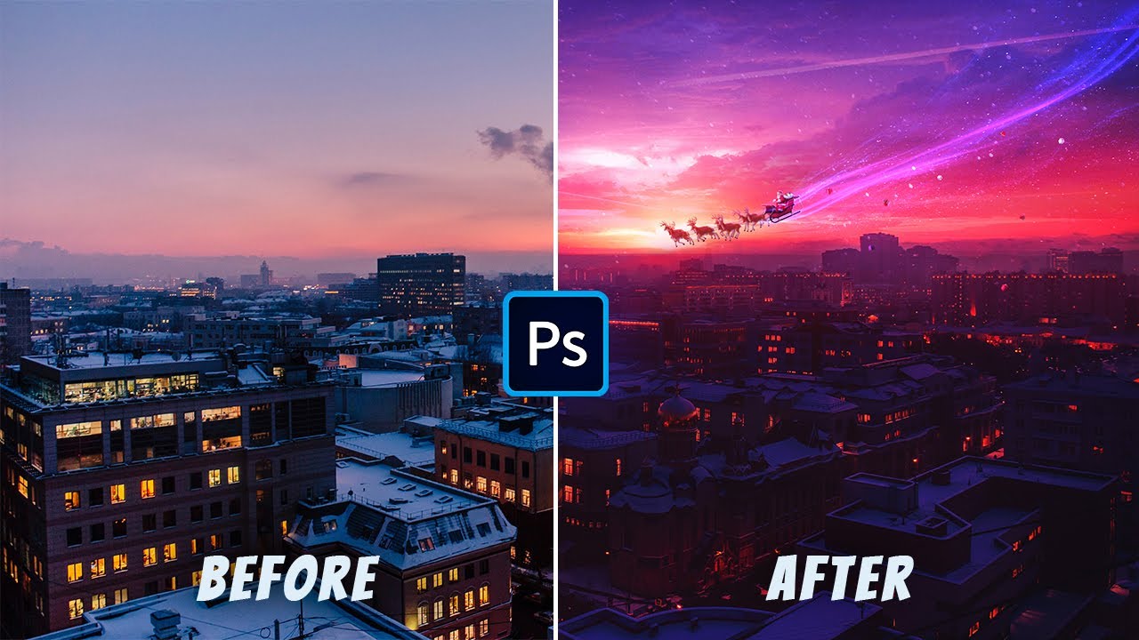 Creating a CHRISTMAS themed artwork in Photoshop -  Photo manipulation